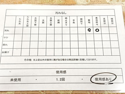 平和屋着物◎六通柄袋帯　浜松文　金糸　正絹　逸品　BAAV6751yc