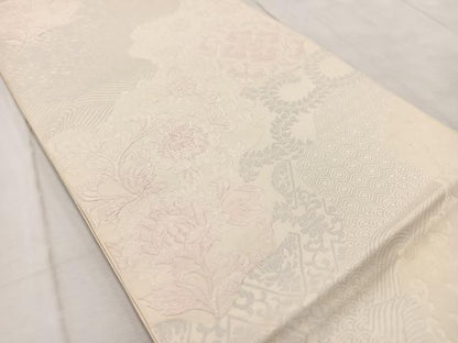 平和屋着物◎六通柄　本袋帯　唐織　道長華文様　正絹　逸品　BAAV6882yc