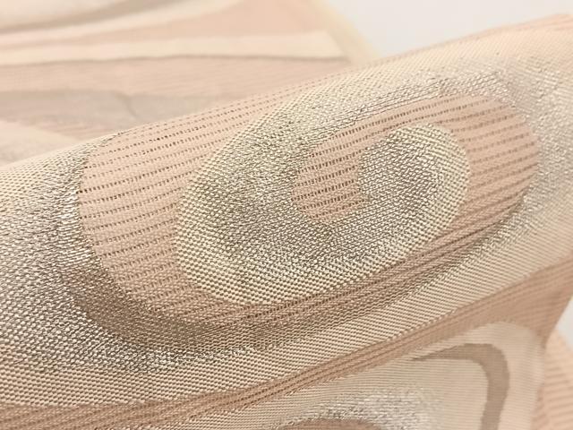 平和屋着物＊夏物 六通柄袋帯 流水文 銀糸 正絹 逸品 baav7113yc