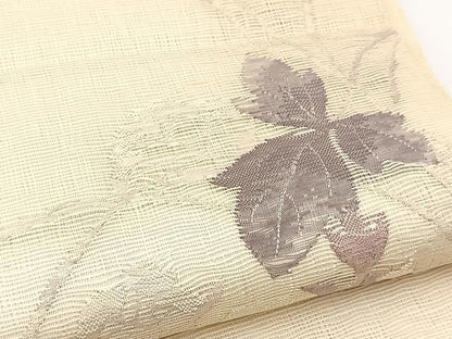 平和屋着物＊夏物 太鼓柄袋帯 すくい織 桔梗 銀糸 正絹 逸品 BAAV7116yc