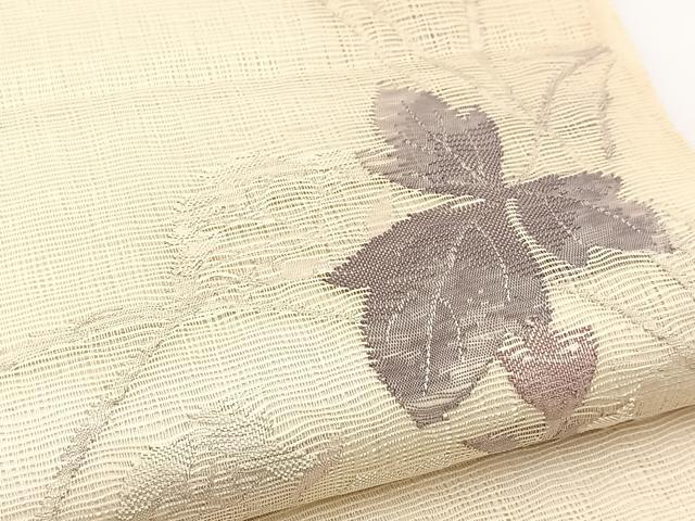 平和屋着物＊夏物 太鼓柄袋帯 すくい織 桔梗 銀糸 正絹 逸品 BAAV7116yc