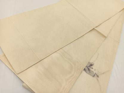 平和屋着物＊夏物 太鼓柄袋帯 すくい織 桔梗 銀糸 正絹 逸品 BAAV7116yc