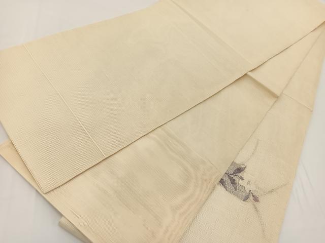 平和屋着物＊夏物 太鼓柄袋帯 すくい織 桔梗 銀糸 正絹 逸品 BAAV7116yc