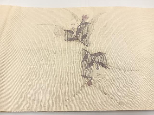 平和屋着物＊夏物 太鼓柄袋帯 すくい織 桔梗 銀糸 正絹 逸品 BAAV7116yc