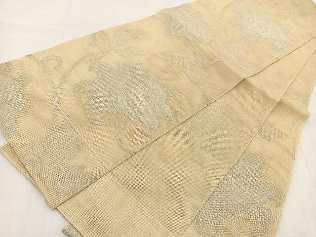 平和屋着物＊夏物 六通柄袋帯 更紗 銀糸 正絹 逸品 BAAV7118yc