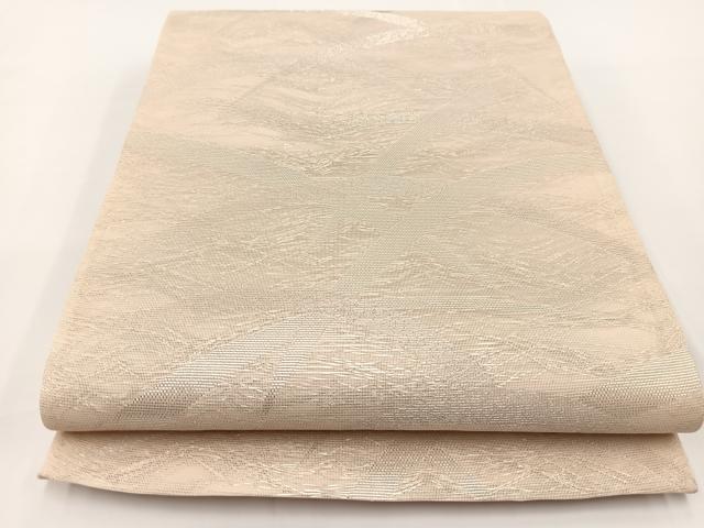 平和屋着物＊夏物 六通柄袋帯 芝草文 銀糸 正絹 逸品 BAAV7119yc