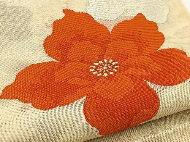 平和屋着物＊夏物 六通柄袋帯 舞花文 金銀糸 正絹 逸品 BAAV7122yc