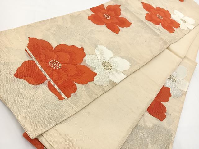 平和屋着物＊夏物 六通柄袋帯 舞花文 金銀糸 正絹 逸品 BAAV7122yc