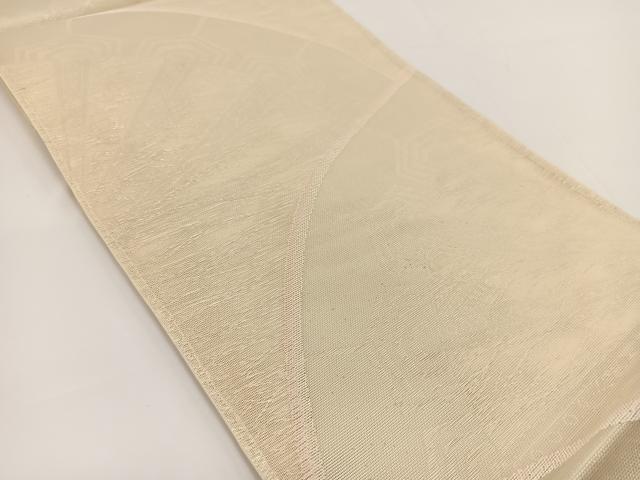 平和屋着物＊夏物 六通柄袋帯 片輪車文 銀糸 正絹 逸品 BAAV7124yc