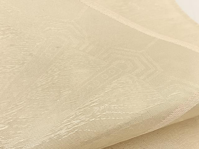 平和屋着物＊夏物 六通柄袋帯 片輪車文 銀糸 正絹 逸品 BAAV7124yc
