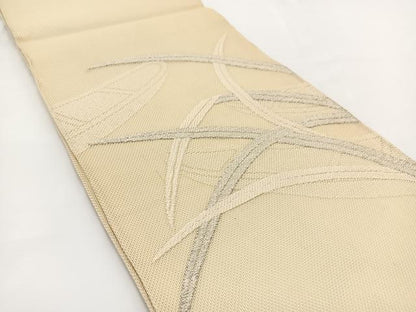 平和屋着物＊夏物 太鼓袋帯 渡り舟 銀糸 正絹 逸品 BAAV7125yc