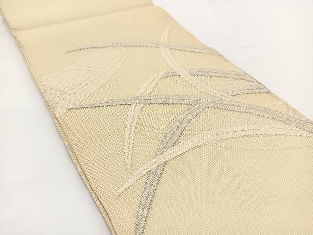 平和屋着物＊夏物 太鼓袋帯 渡り舟 銀糸 正絹 逸品 BAAV7125yc