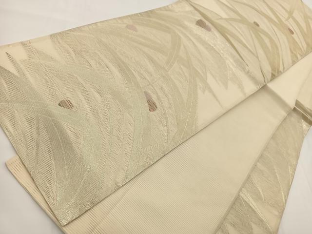 平和屋着物＊夏物 六通柄袋帯 露芝文 金糸 正絹 逸品 BAAV7126yc