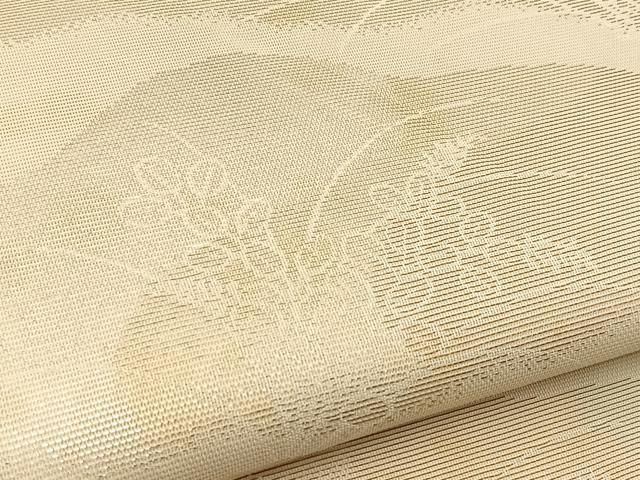 平和屋着物＊夏物 六通柄袋帯 秋草文 金糸 正絹 逸品 BAAV7128yc