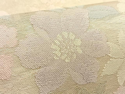 平和屋着物＊夏物 六通柄袋帯 流水花文 銀糸 正絹 逸品 BAAV7130yc