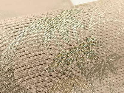 平和屋着物＊夏物 六通柄袋帯 草花文 金銀糸 正絹 逸品 BAAV7133yc
