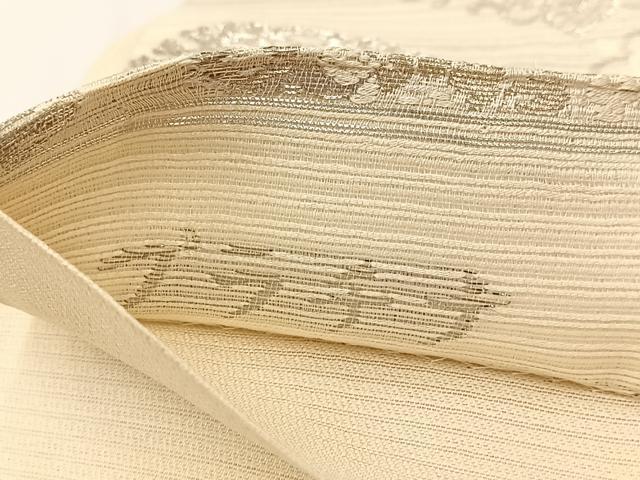 平和屋着物＊夏物 六通柄袋帯 唐織 プラチナ箔 亀甲吉祥文 正絹 逸品 BAAV7134yc