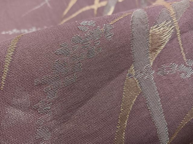平和屋着物＊夏物 六通柄袋帯 稲穂 金銀糸 正絹 逸品 BAAV7138yc