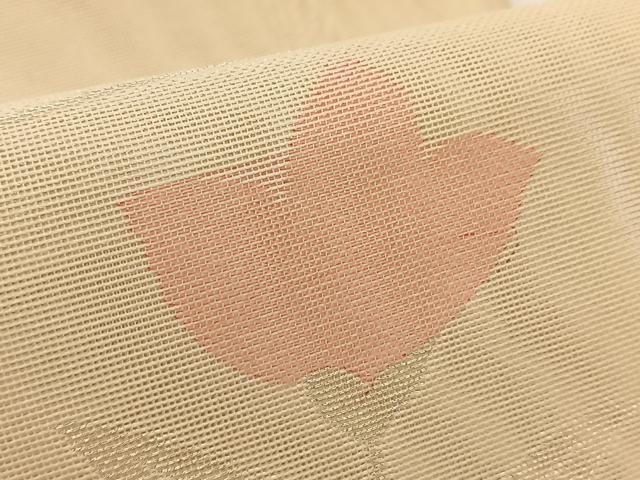 平和屋着物＊夏物 西陣 六通柄袋帯 桔梗 銀糸 証紙付き 正絹 逸品 BAAV7142yc