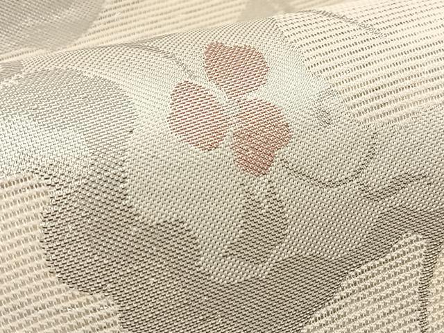 平和屋着物＊夏物 六通柄袋帯 道長花唐草文 銀糸 正絹 逸品 BAAV7143yc