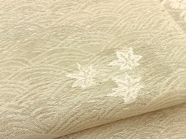 平和屋着物＊夏物 六通柄袋帯 立波秋草文 銀糸 正絹 逸品 BAAV7145yc