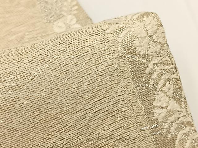 平和屋着物＊夏物 六通柄袋帯 立波秋草文 銀糸 正絹 逸品 BAAV7145yc