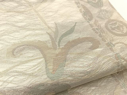 平和屋着物＊夏物 六通柄袋帯 更紗 金糸 正絹 逸品 BAAV7146yc