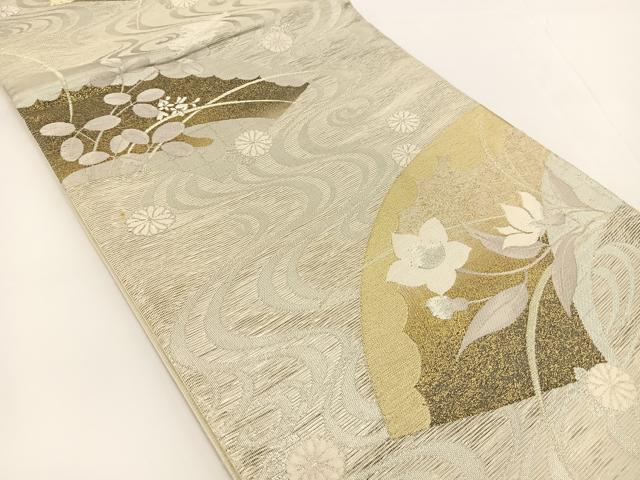 平和屋着物＊夏物　六通柄袋帯　散策の秋　金銀糸　正絹　逸品　BAAV7147yc