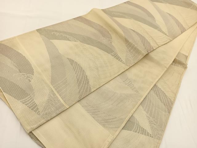 平和屋着物＊夏物 六通柄袋帯 立波文 銀糸 正絹 逸品 BAAV7149yc