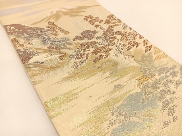 平和屋着物◎六通柄袋帯　京の絵姿　金銀糸　正絹　逸品　BAAV7220yc