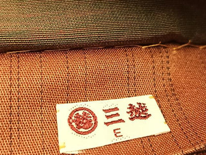 平和屋着物◎全通柄袋帯　ふくれ織　横段花文　銀糸　三越扱い　正絹　逸品　BAAV7221yc