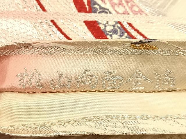 平和屋着物◎両面　全通柄袋帯　桃山両面全通　孔雀文　金銀糸　正絹　逸品　BAAV7223yc