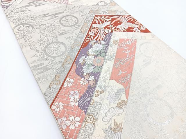 平和屋着物◎六通柄袋帯　唐織　鳳凰吉祥花文　金銀糸　正絹　逸品　BAAV7245yc