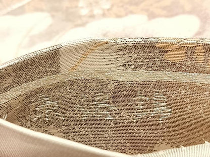 平和屋着物◎六通柄袋帯 二重引箔袋帯 京洛錦 流水花鳥文 金銀糸 正絹 逸品 BAAV7251yc