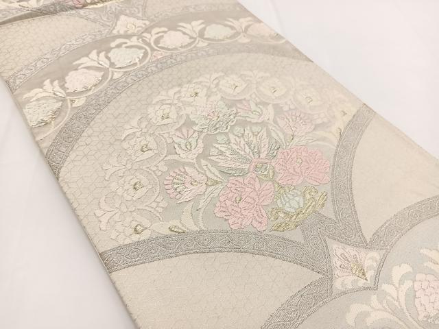 平和屋着物◎六通柄袋帯　唐織　更紗花文　金銀糸　正絹　逸品　BAAV7268yc