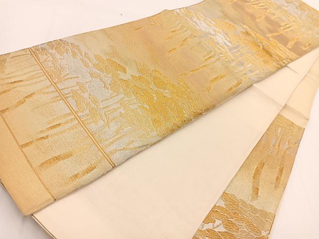 平和屋着物◎六通柄袋帯　松文　金銀糸　引箔　正絹　逸品　BAAV7315yc