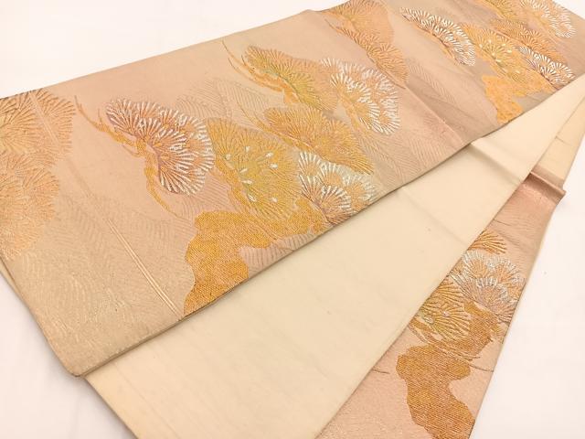 平和屋着物◎六通柄袋帯　浜松文　金銀糸　正絹　逸品　BAAV7328yc