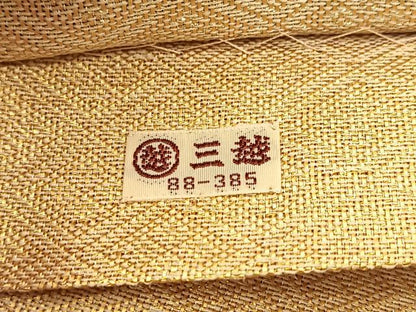 平和屋着物◎佐賀錦 六通柄袋帯 鳳凰花丸文 金糸 三越扱い 正絹 逸品 BAAV7355yc