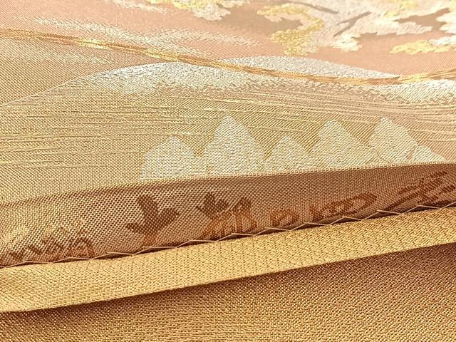 平和屋着物◎佐賀錦　六通柄袋帯　古都の四季　金銀糸　正絹　逸品　BAAV7395yc