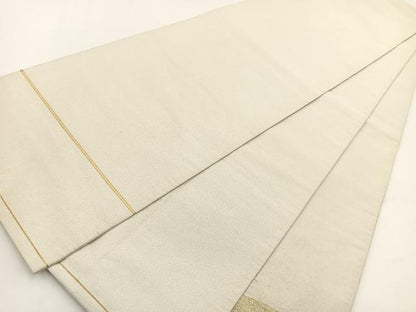 平和屋着物◎太鼓柄袋帯　綴れ　重ね山風景文　金銀糸　正絹　逸品　BAAV7396yc
