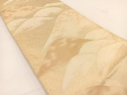 平和屋着物◎六通柄袋帯 重ね山風景文 金糸 正絹 逸品 BAAV7408yc