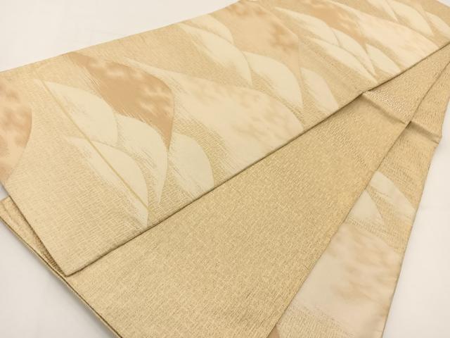 平和屋着物◎六通柄袋帯 重ね山風景文 金糸 正絹 逸品 BAAV7408yc