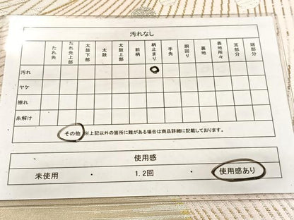 平和屋着物◎六通柄袋帯 唐織 立波文 銀糸 正絹 逸品 BAAV7415yc