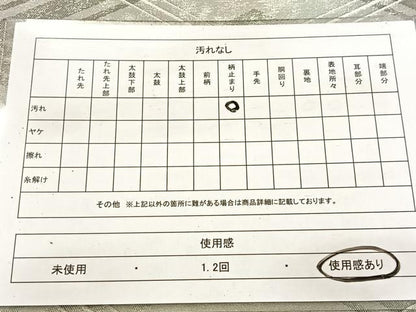 平和屋着物◎六通柄袋帯　菱天井文　銀糸　引箔　正絹　逸品　BAAV7416yc