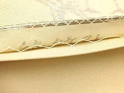 平和屋着物◎六通柄　本袋帯　純箔引　向かい花鳥文　正絹　逸品　BAAV7419yc
