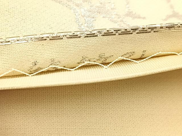 平和屋着物◎六通柄　本袋帯　純箔引　向かい花鳥文　正絹　逸品　BAAV7419yc