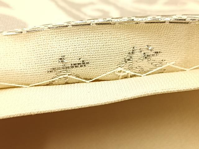 平和屋着物◎六通柄　本袋帯　純箔引　向かい花鳥文　正絹　逸品　BAAV7419yc