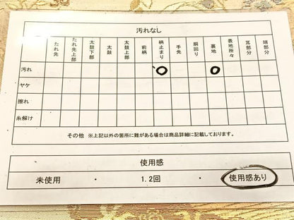 平和屋着物◎六通柄袋帯 孔雀花文 金銀糸 引箔 正絹 逸品 BAAV7427yc