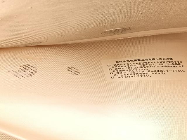 平和屋着物◎西陣 六通柄袋帯 作家物 流水文 銀糸 正絹 逸品 BAAV7432yc
