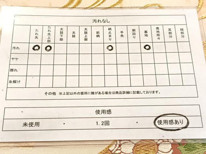平和屋着物◎六通柄袋帯　唐織　流水草花文　金糸　正絹　逸品　BAAV7608yc